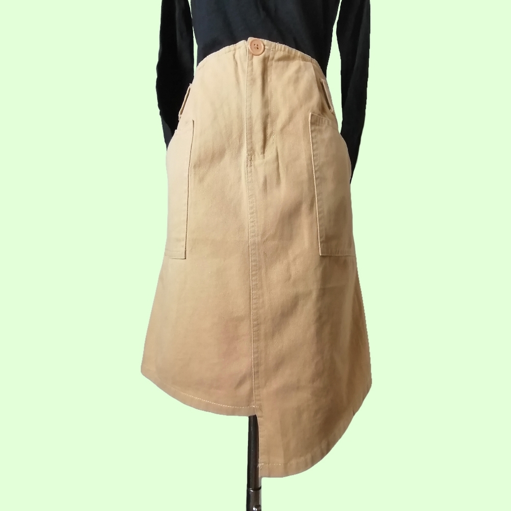 3/＄44🐝🐝 vintage casual khaki skirt